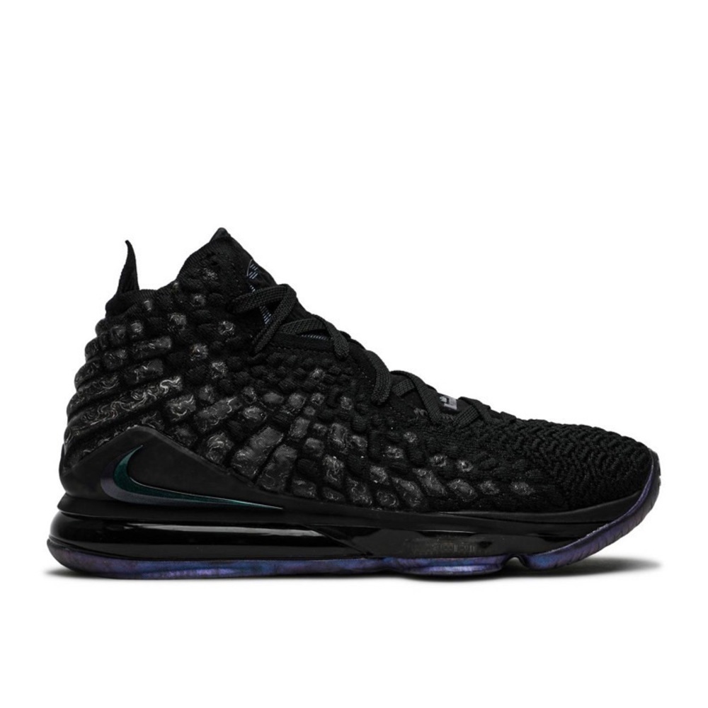 Nike LeBron 17 Global Currency Black Textured Lace Up Basketball Sneakers Sz 11